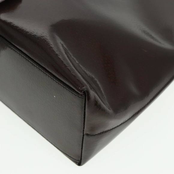 GUCCI Bamboo Hand Bag Enamel Brown 001 2058 3007 Auth yk13474 - Picture 15 of 16